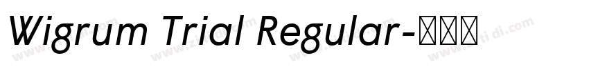 Wigrum Trial Regular字体转换